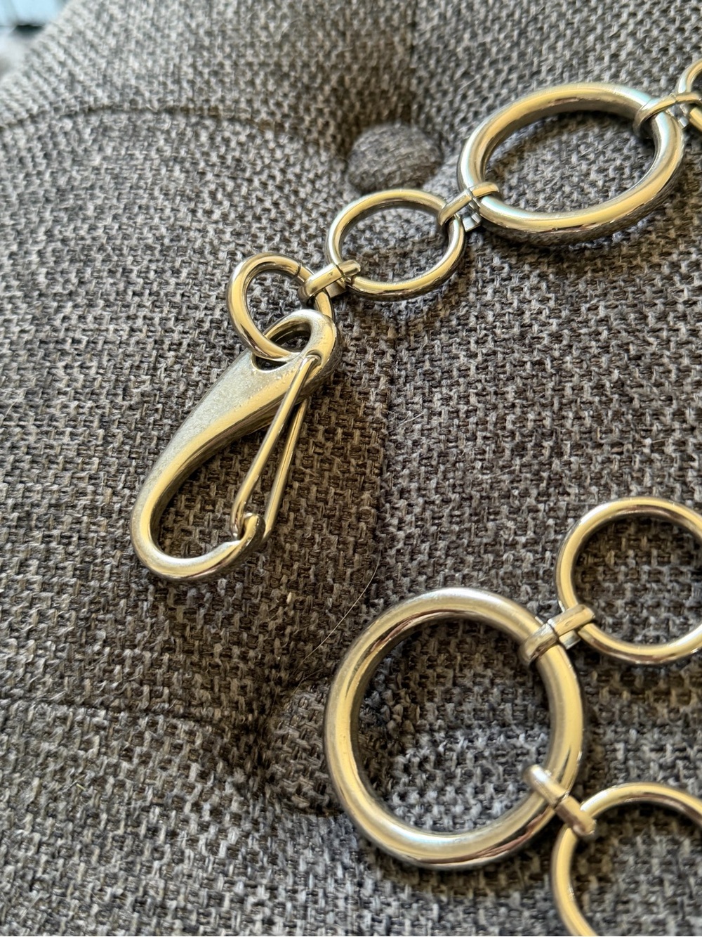 NWT Y2K Lane Bryant Multi-Ring Chain Belt in Silver - Picture 4 of 4